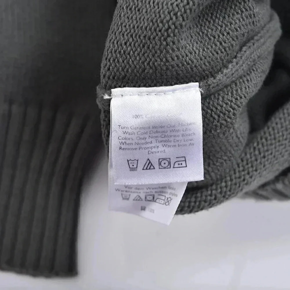 Eddie Bauer Knit Sweater Long  Sleeve Cotton Green Henley Size XXL - Picture 6 of 11